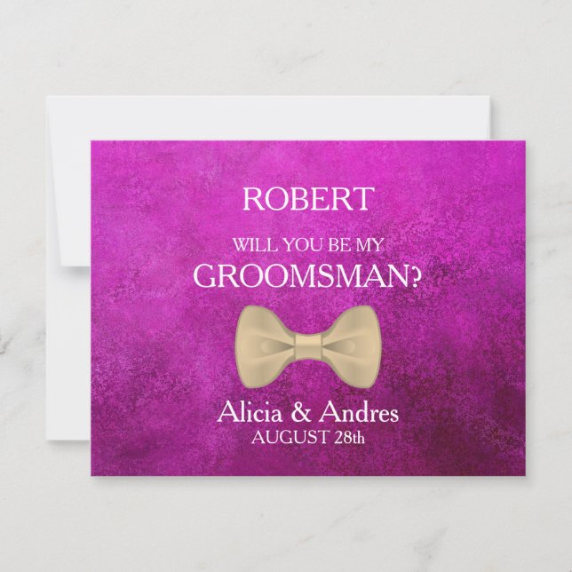 Kommer du att bli min Groomsman? Inbjudningar (Framsida)