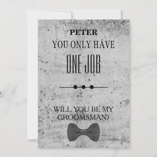 Kommer du att bli min Groomsman? Inbjudningar (Framsida)