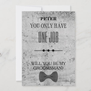 Kommer du att bli min Groomsman? Inbjudningar