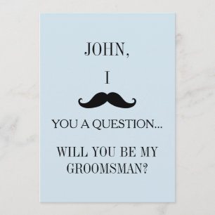 Kommer du att bli min Groomsman? Inbjudningar
