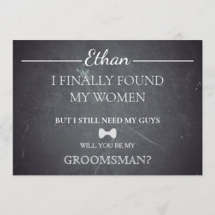 Kommer du att bli min Groomsman? Inbjudningar