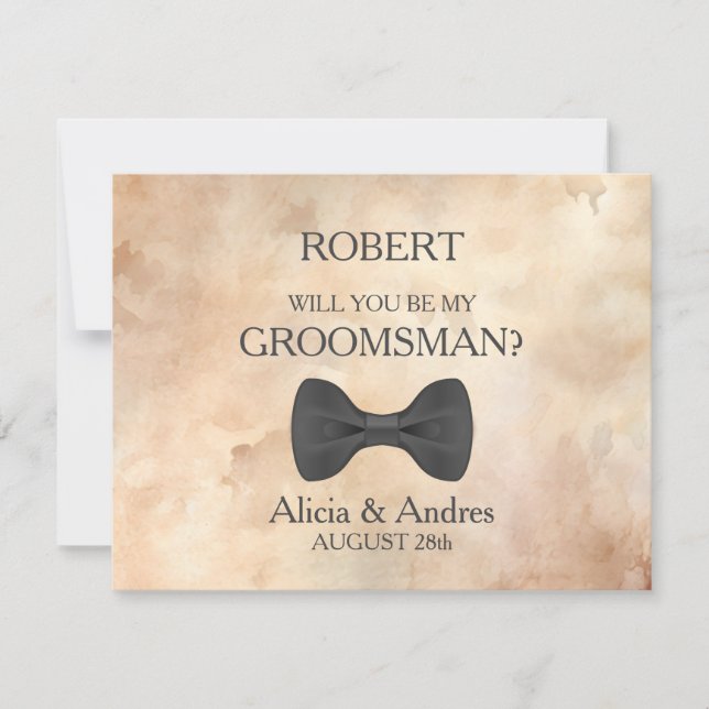 Kommer du att bli min Groomsman? Inbjudningar (Framsida)