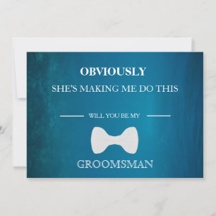 Kommer du att bli min Groomsman? Inbjudningar