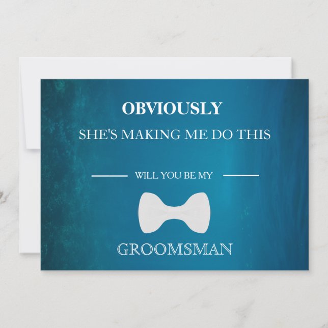 Kommer du att bli min Groomsman? Inbjudningar (Framsida)