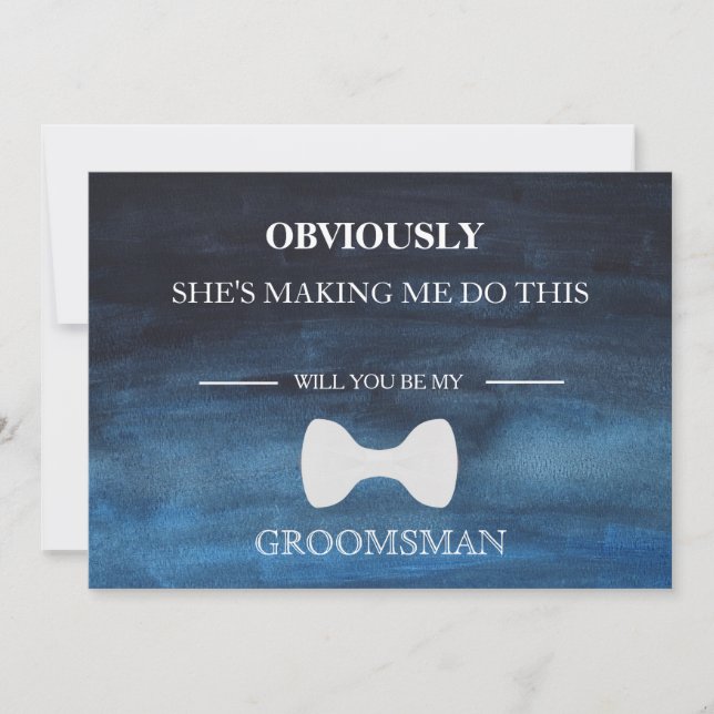 Kommer du att bli min Groomsman? Inbjudningar (Framsida)