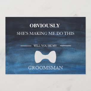Kommer du att bli min Groomsman? Inbjudningar