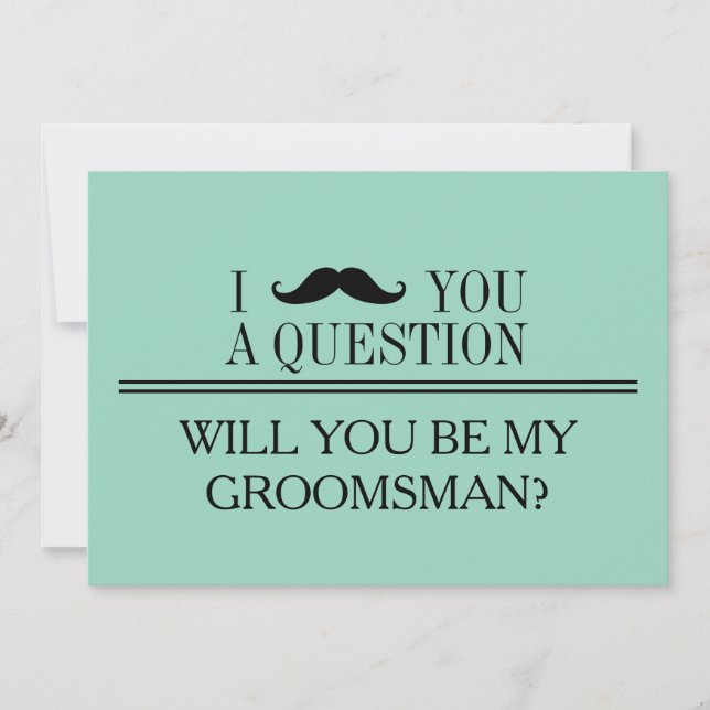 Kommer du att bli min Groomsman? Inbjudningar (Framsida)