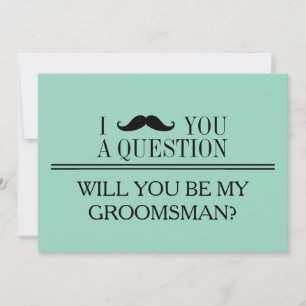 Kommer du att bli min Groomsman? Inbjudningar
