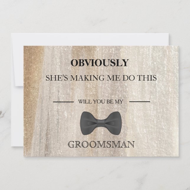 Kommer du att bli min Groomsman? Inbjudningar (Framsida)