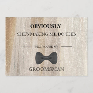 Kommer du att bli min Groomsman? Inbjudningar