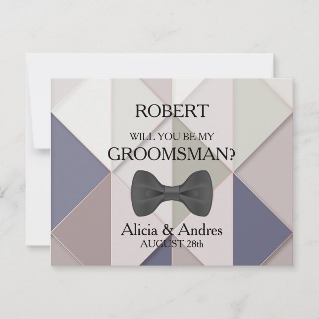 Kommer du att bli min Groomsman? Inbjudningar (Framsida)