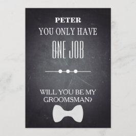 Kommer du att bli min Groomsman? Inbjudningar