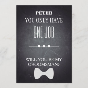 Kommer du att bli min Groomsman? Inbjudningar