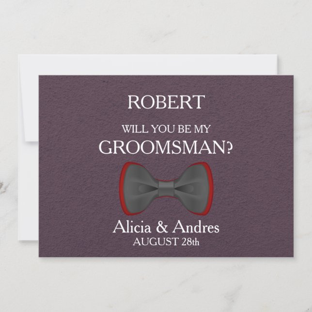Kommer du att bli min Groomsman? Inbjudningar (Framsida)