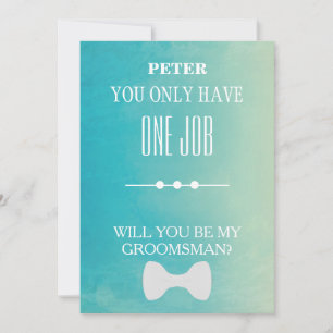 Kommer du att bli min Groomsman? Inbjudningar