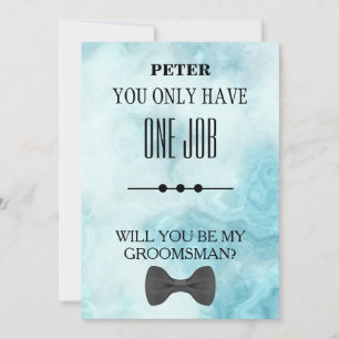 Kommer du att bli min Groomsman? Inbjudningar