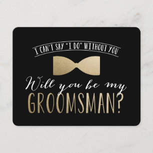 Kommer du att bli min Groomsman? Marskalkar Inbjudningar