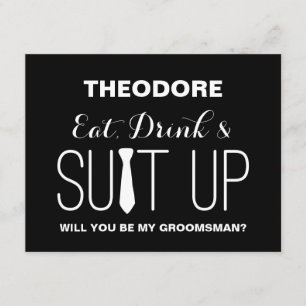 Kommer du att bli min Groomsman?   Marskalkar Inbjudningar