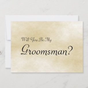 Kommer du att bli min Groomsman med manlig bildinb Inbjudningar