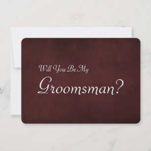 Kommer du att bli min Groomsman med manlig bildinb Inbjudningar