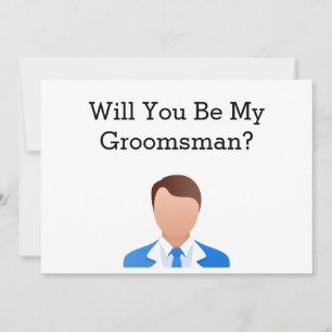 Kommer du att bli min Groomsman med människans bil Inbjudningar