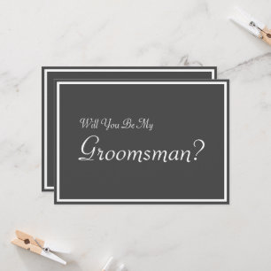 Kommer du att bli min Groomsman med människans bil Inbjudningar