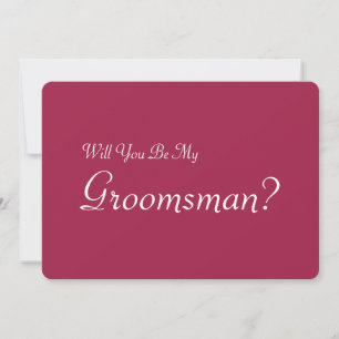 Kommer du att bli min Groomsman med människans bil Inbjudningar