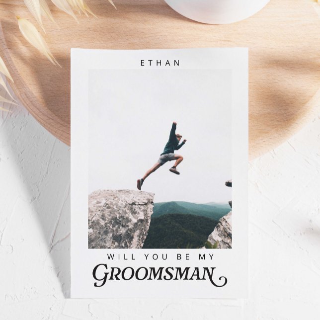 Kommer du att bli min Groomsman-minimalistfoto Mod (Skapare uppladdad)