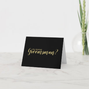 Kommer du att bli min Groomsman? Modern Frieri kor Inbjudan