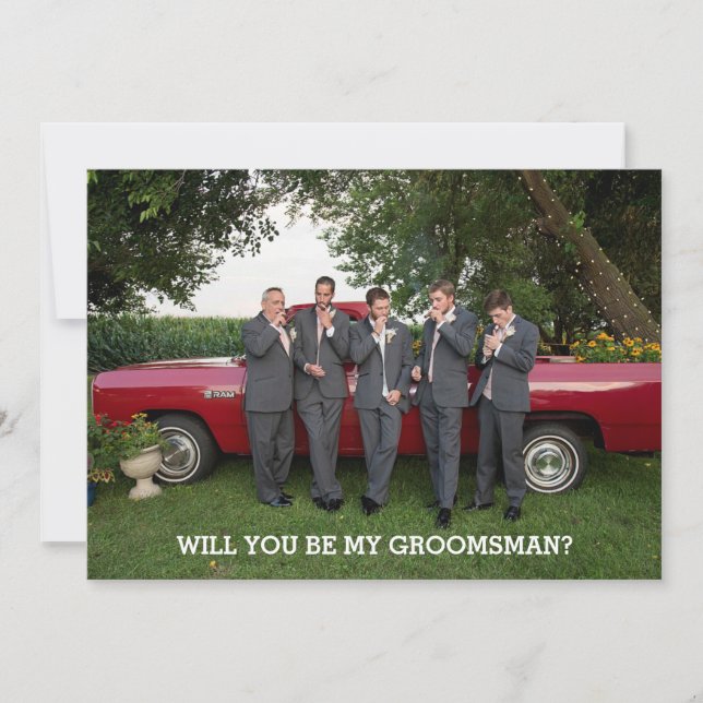 Kommer du att bli min Groomsman Photo Frieri? (Framsida)