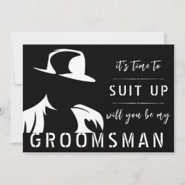 Kommer du att bli min Groomsman? Tack Kort