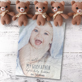 Kommer du att bli min gudfader Cute Personlig Phot Pussel