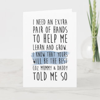 Kommer du att bli min gudmor/gudfar/gudföräldrar inbjudan