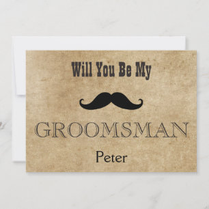 Kommer du att bli min inbjudan till Groomsman Blac