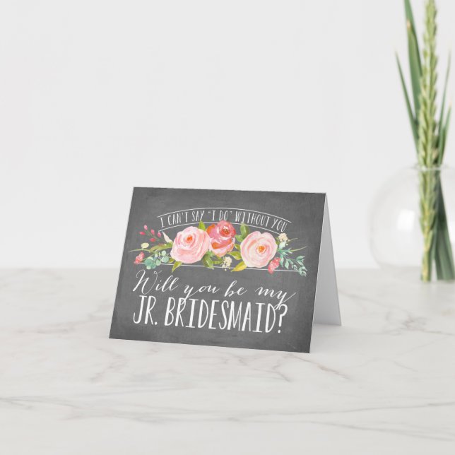 Kommer du att bli min Junior Bridesmaid? | Bridesm Inbjudan (Framsida)