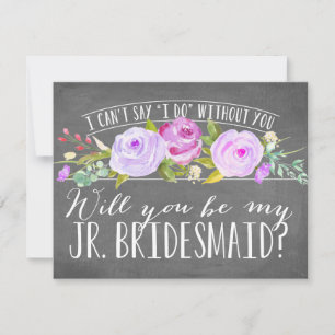 Kommer du att bli min Junior Bridesmaid? Bridesm Inbjudningar