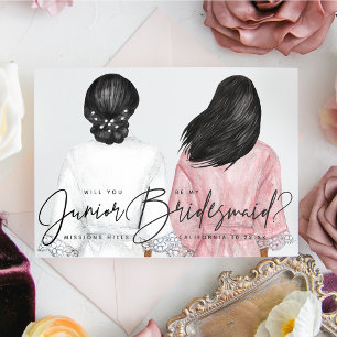Kommer du att bli min Junior Bridesmaid? Flickor i Inbjudningar