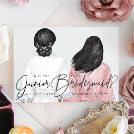 Kommer du att bli min Junior Bridesmaid? Flickor i Inbjudningar