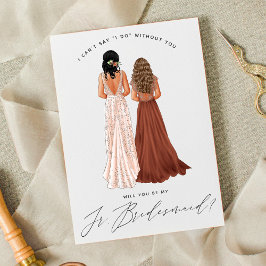 Kommer du att bli min Junior Bridesmaid? Flickor i Inbjudningar