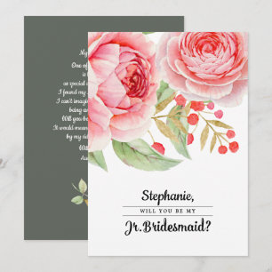Kommer du att bli min Junior Bridesmaid? Inbjudnin Inbjudningar