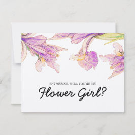 Kommer du att bli min Lila Iris-Blommigt? Inbjudningar