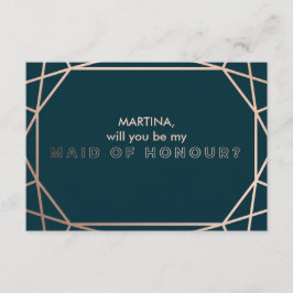 Kommer du att bli min Maid of honor Geometric Gems Inbjudningar