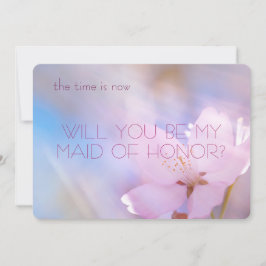 Kommer du att bli min maid of honor-körsbärsblomma inbjudningar