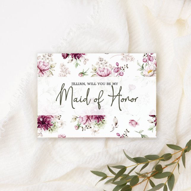 Kommer du att bli min Maid of honor-Rosa-Blommigt? (Skapare uppladdad)