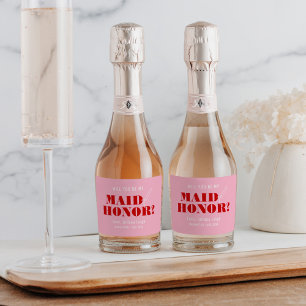 Kommer du att bli min Maid of honor Rosa och rött?