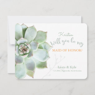 Kommer du att bli min Maid of honor-soldat Bröllop Inbjudningar
