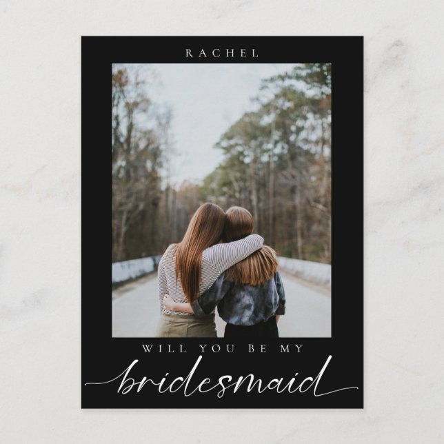 Kommer du att bli min minimalistiska foto Modern Vykort (Framsida)