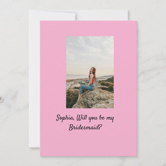 Kommer du att bli min moderna elegant av Bridesmai Inbjudningar (Framsida)