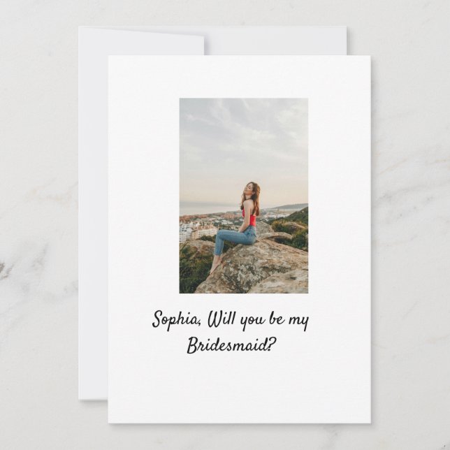 Kommer du att bli min moderna elegant av Bridesmai Inbjudningar (Framsida)