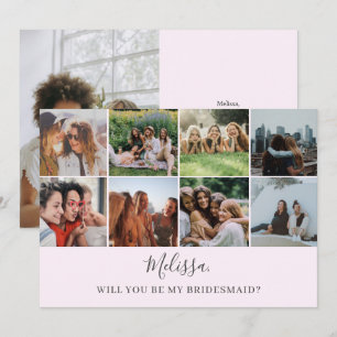 Kommer du att bli min moderna foto Collage Inv? Inbjudningar